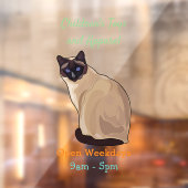 Siamese cat cartoon illustration fensteraufkleber (Blatt 2)