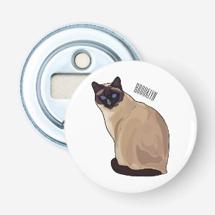 Siamese cat cartoon illustration flaschenöffner