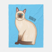 Siamese cat cartoon illustration fleecedecke (Vorderseite)