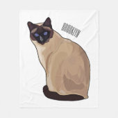 Siamese cat cartoon illustration fleecedecke (Vorderseite)