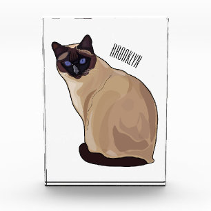 Siamese cat cartoon illustration fotoblock