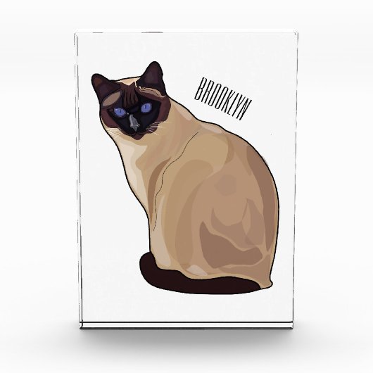 Siamese cat cartoon illustration fotoblock (Vorderseite)