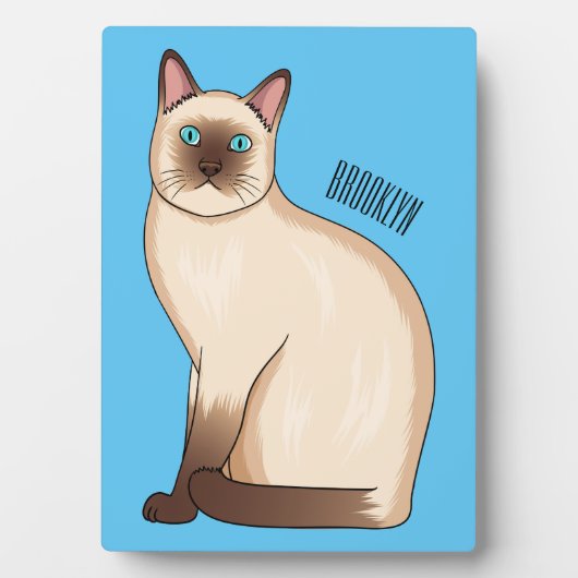 Siamese cat cartoon illustration fotoplatte (Vorderseite)