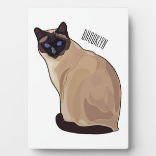 Siamese cat cartoon illustration fotoplatte