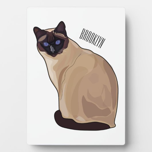 Siamese cat cartoon illustration fotoplatte (Vorderseite)