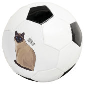Siamese cat cartoon illustration fußball (Dreiviertel)