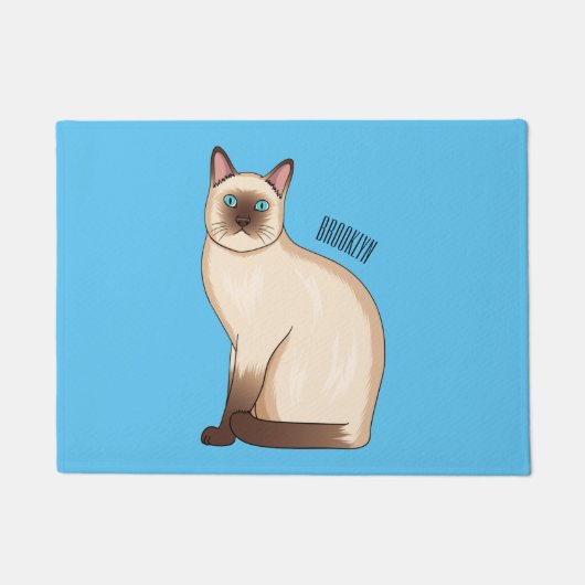 Siamese cat cartoon illustration  fußmatte (Vorderseite)