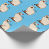 Siamese cat cartoon illustration geschenkpapier (Ecke)