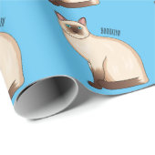 Siamese cat cartoon illustration geschenkpapier (Rolleneckpunkt)