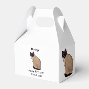 Siamese cat cartoon illustration geschenkschachtel