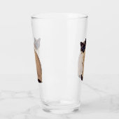 Siamese cat cartoon illustration glas (Links)