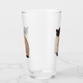 Siamese cat cartoon illustration glas (Rechts)