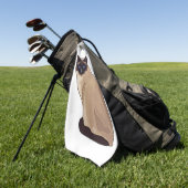 Siamese cat cartoon illustration golfhandtuch (Gras)