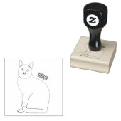 Siamese cat cartoon illustration gummistempel (Stempel)