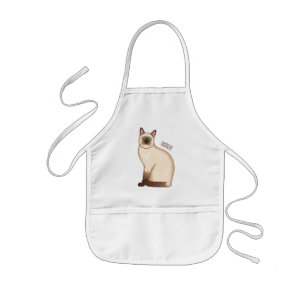 Siamese cat cartoon illustration kinderschürze