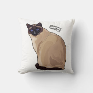 Siamese cat cartoon illustration kissen