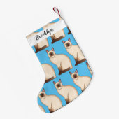 Siamese cat cartoon illustration kleiner weihnachtsstrumpf (Rückseite (Hängend))