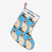 Siamese cat cartoon illustration kleiner weihnachtsstrumpf (Vorderansicht (hängend))