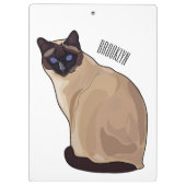 Siamese cat cartoon illustration klemmbrett (Rückseite)