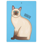 Siamese cat cartoon illustration klemmbrett (Rückseite)