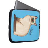 Siamese cat cartoon illustration laptopschutzhülle (Vorne Rechts)