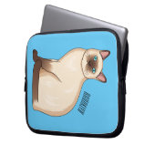 Siamese cat cartoon illustration laptopschutzhülle (Vorderseite Links)