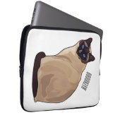 Siamese cat cartoon illustration laptopschutzhülle (Vorne Rechts)