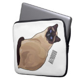 Siamese cat cartoon illustration laptopschutzhülle (Vorderseite Links)