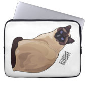 Siamese cat cartoon illustration laptopschutzhülle (Vorderseite)