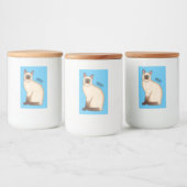 Siamese cat cartoon illustration lebensmitteletikett (Flaschen)