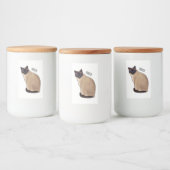 Siamese cat cartoon illustration lebensmitteletikett (Flaschen)