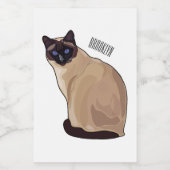 Siamese cat cartoon illustration lebensmitteletikett (Einzelnes Label)