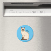 Siamese cat cartoon illustration magnet (In Situ (Geschirrspüler))