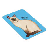 Siamese cat cartoon illustration magnet (Rechte Seite)