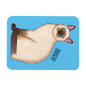 Siamese cat cartoon illustration magnet (Horizontal)