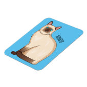 Siamese cat cartoon illustration magnet (Linke Seite)