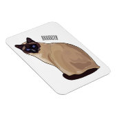 Siamese cat cartoon illustration magnet (Rechte Seite)