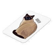 Siamese cat cartoon illustration magnet (Linke Seite)
