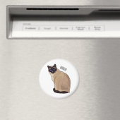 Siamese cat cartoon illustration magnet (In Situ (Geschirrspüler))