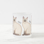 Siamese cat cartoon illustration mattglastasse (Mittel)