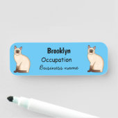 Siamese cat cartoon illustration namensschild (Beispiel)