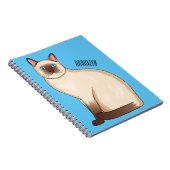 Siamese cat cartoon illustration notizblock (Rechte Seite)