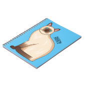 Siamese cat cartoon illustration notizblock (Linke Seite)