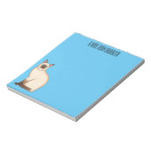 Siamese cat cartoon illustration notizblock (Rotiert)