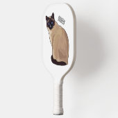 Siamese cat cartoon illustration pickleball schläger (Links)