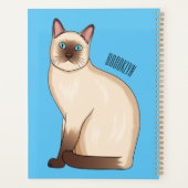 Siamese cat cartoon illustration planer (Rückseite)