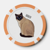 Siamese cat cartoon illustration pokerchips (Rückseite)