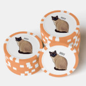 Siamese cat cartoon illustration pokerchips (Stapel)
