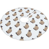 Siamese cat cartoon illustration polyester weihnachtsbaumdecke (Schrägansicht)
