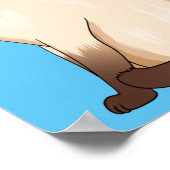 Siamese cat cartoon illustration poster (Ecke)